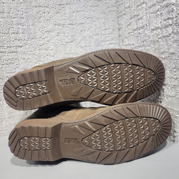 Teva Ellery Women's Size US 11 Brown Leather Waterproof Chelsea Ankle Boots. - Picture 7 of 9